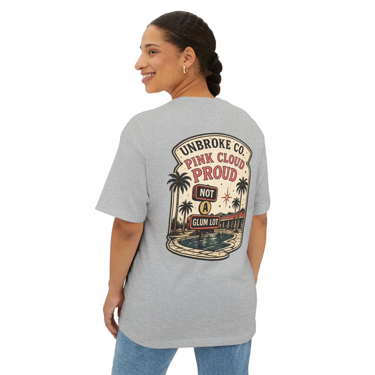 PINK CLOUD PROUD™ Oversized Boxy Tee