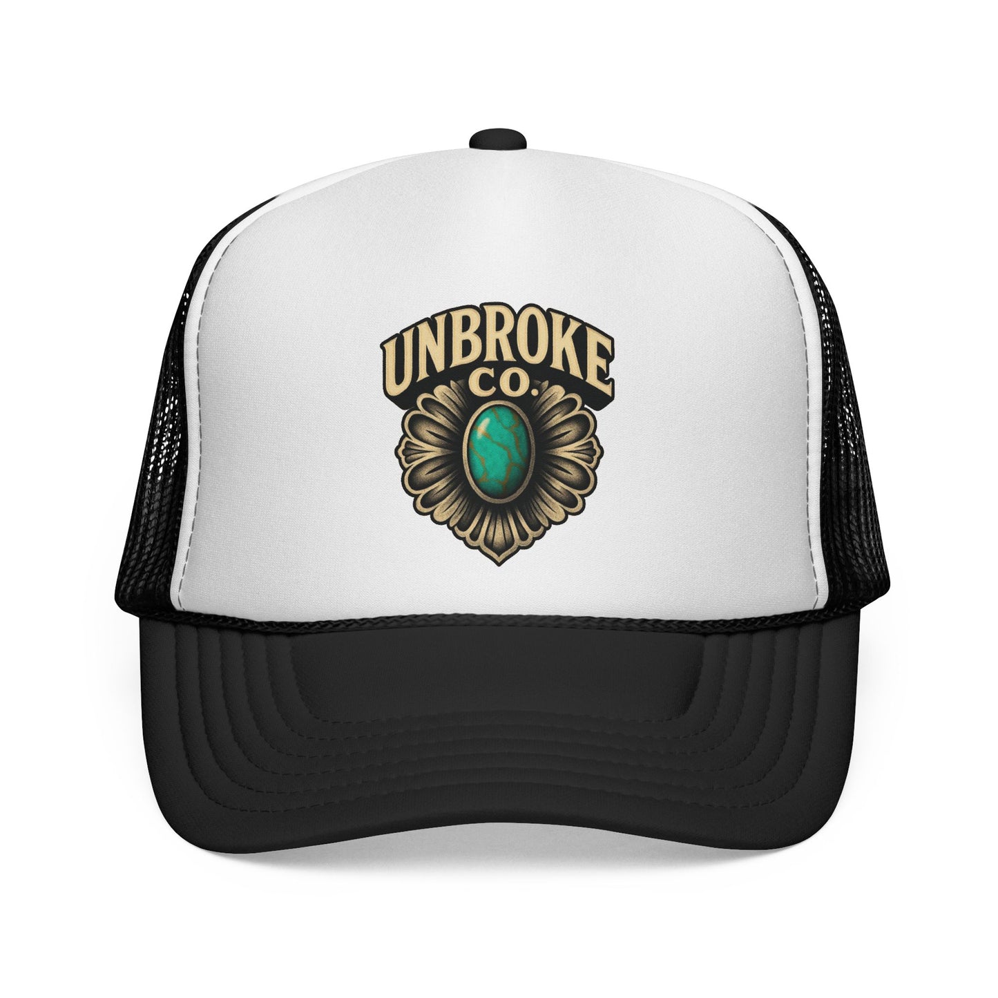 Unbroke Co. Trucker Cap - Cool Retro Style, Perfect for Outdoor Adventures, Casual Wear, Gifts for Dads, Fishing Hats, Custom Cap