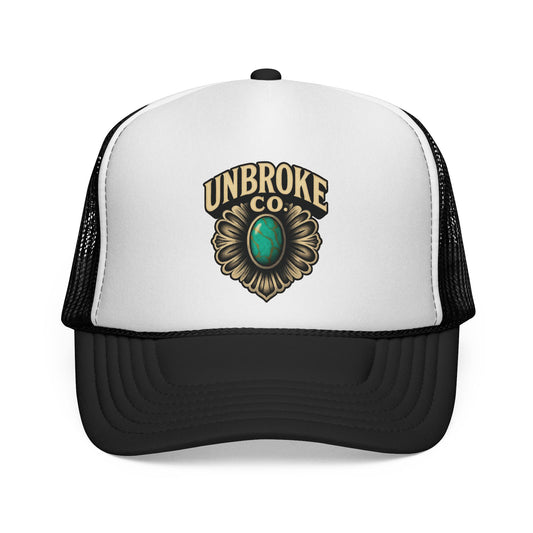Unbroke Co. Trucker Cap - Cool Retro Style, Perfect for Outdoor Adventures, Casual Wear, Gifts for Dads, Fishing Hats, Custom Cap