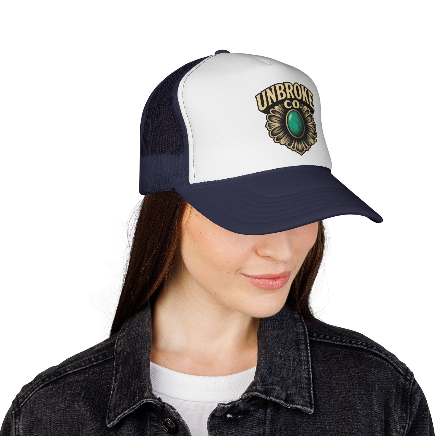 Unbroke Co. Trucker Cap - Cool Retro Style, Perfect for Outdoor Adventures, Casual Wear, Gifts for Dads, Fishing Hats, Custom Cap