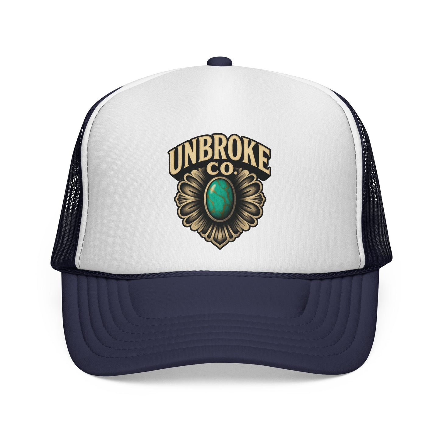 Unbroke Co. Trucker Cap - Cool Retro Style, Perfect for Outdoor Adventures, Casual Wear, Gifts for Dads, Fishing Hats, Custom Cap