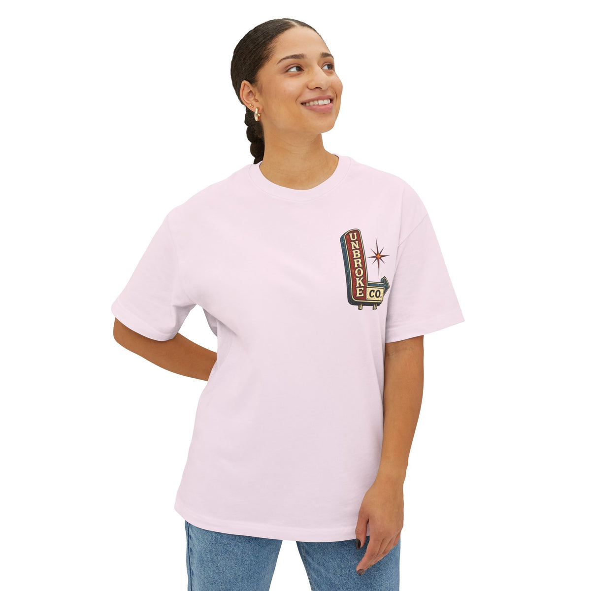 PINK CLOUD PROUD™ Oversized Boxy Tee