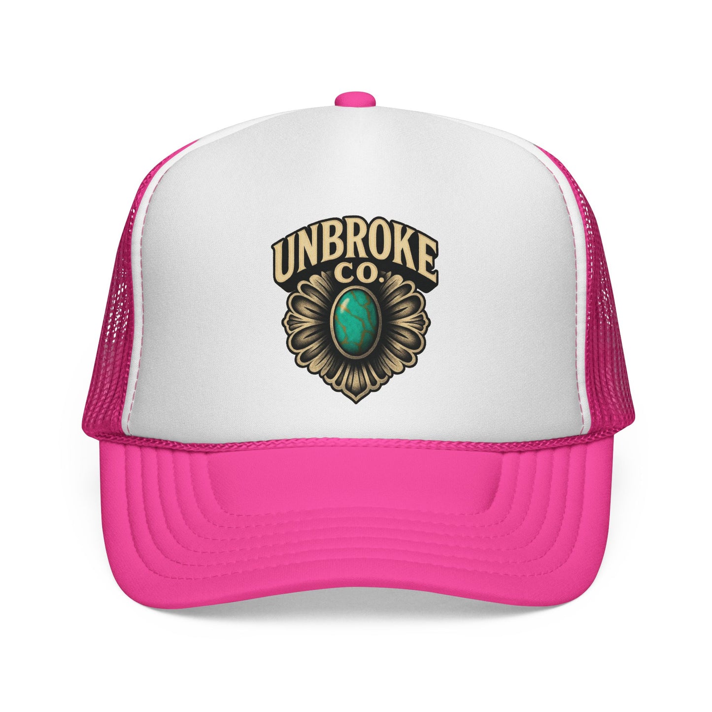 Unbroke Co. Trucker Cap - Cool Retro Style, Perfect for Outdoor Adventures, Casual Wear, Gifts for Dads, Fishing Hats, Custom Cap