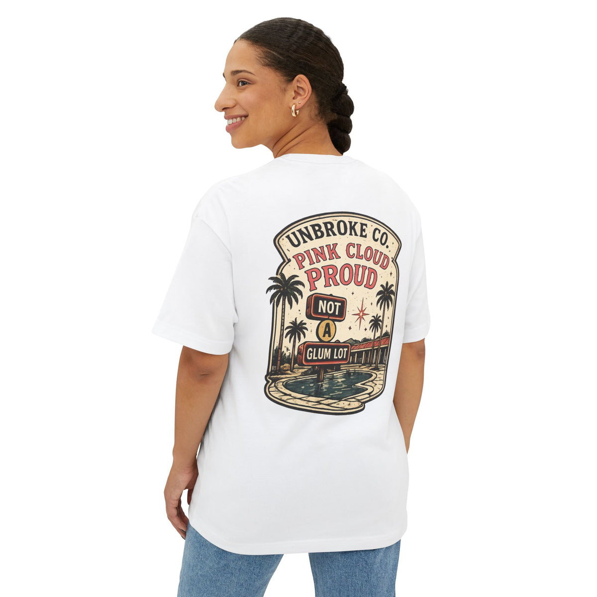 PINK CLOUD PROUD™ Oversized Boxy Tee