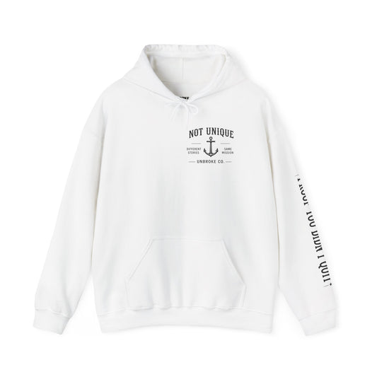 Not Unique Hoodie | Different Stories, Same Mission