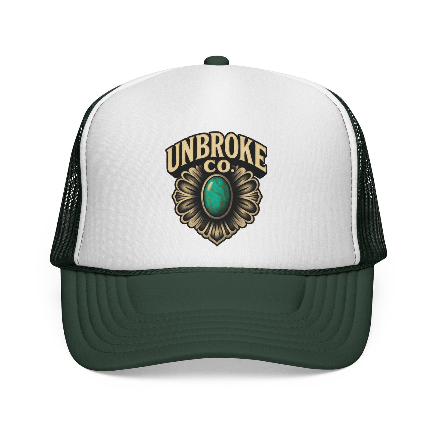 Unbroke Co. Trucker Cap - Cool Retro Style, Perfect for Outdoor Adventures, Casual Wear, Gifts for Dads, Fishing Hats, Custom Cap